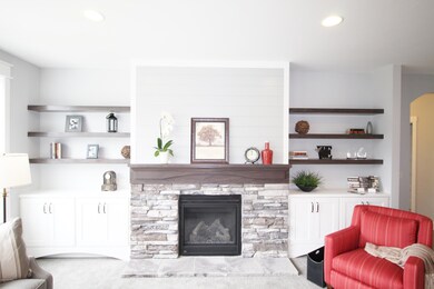 Gas fireplace with custom built ins
