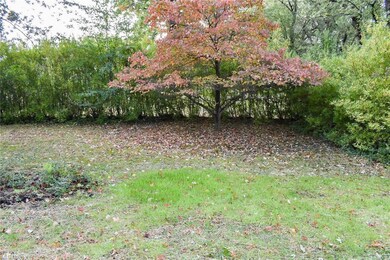 The backyard is lined with shrubs creating some pr