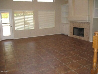 Family room with fireplace