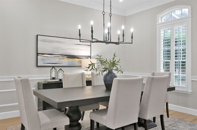Formal dining area near entry.