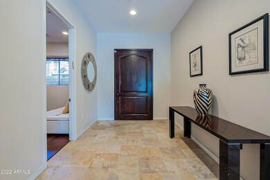 Entrance w/oversized Alder wood door