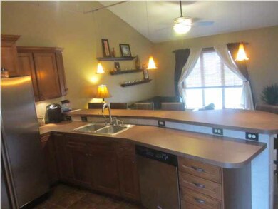 Open floor plan with the kitchen and dining overlo