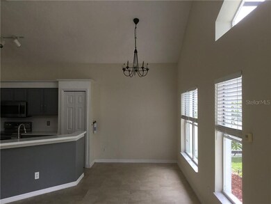 Eating space near kitchen-has view of pond