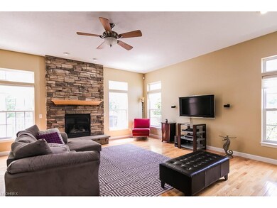 Great room with gas fireplace.