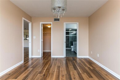 Upgraded Master Bedroom with walk in closet and remodeled en suite bathroom