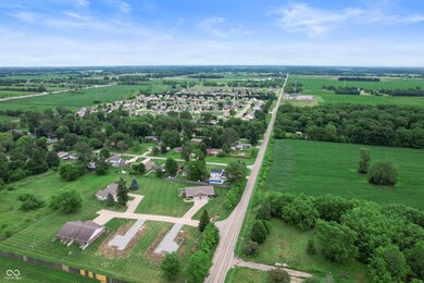 aerial overview of property's location with rural landscape