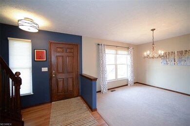 The nicely sized dining/living room is perfect for