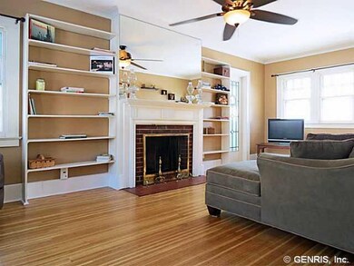 Living Room Handsome Wood Burning Fireplace