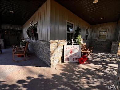 View of covered porch