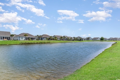 Water view with a residential view