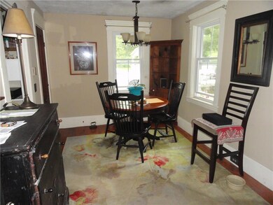 Dining room with built-in corner hutch