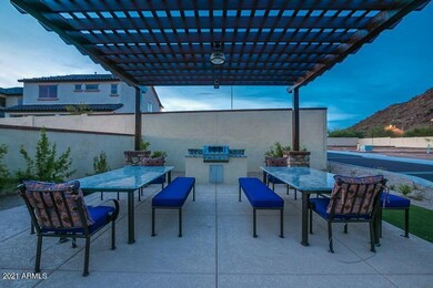 The pool BBQ area