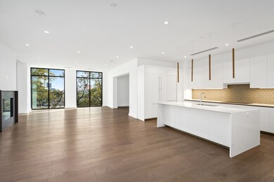 A tree-top view compliments the artful contemporar