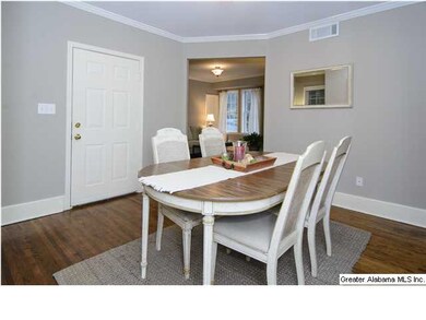 Spacious dining room which is open to the living r