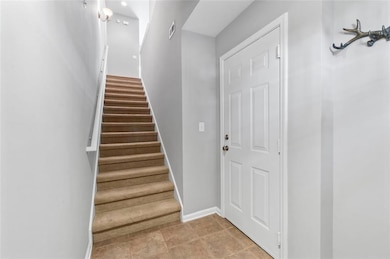 Stairs to living area
