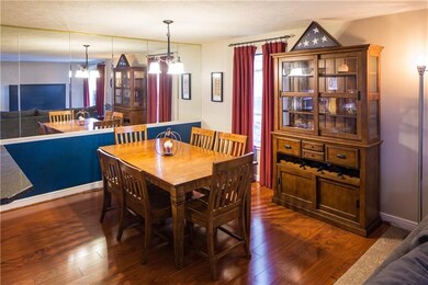 Dining room with new flooring