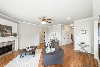 GREAT sized living area with beautiful wood floors