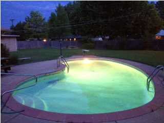 Beautiful pool at night.