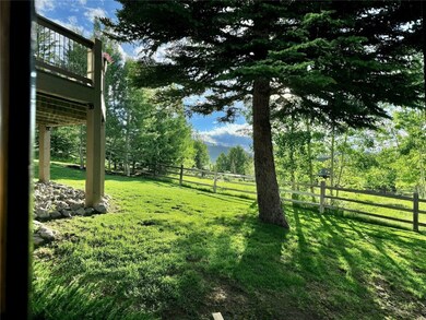 View of the yard and Gore Range