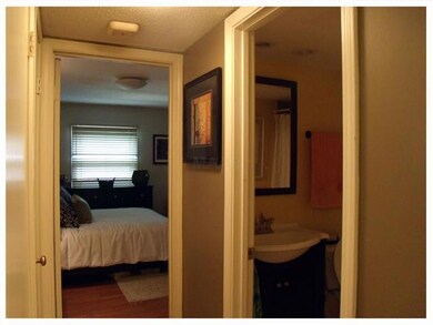 Hall leading to bath and master bedroom.