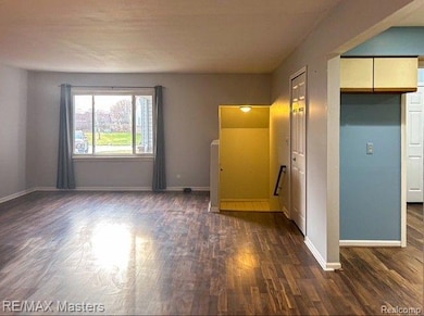 Open Living room and dining area