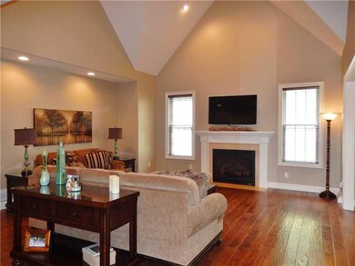 Great Room. Vaulted great room - wide plank, hand 