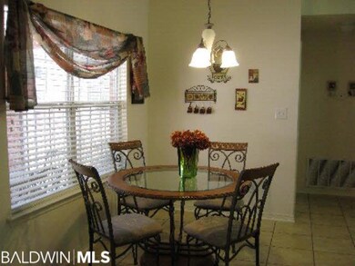 Breakfast area overlooks backyard