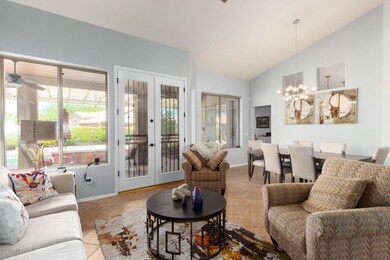 Living room and dining room
