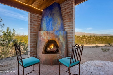 One of two custom fireplaces