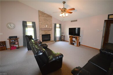 Spacious Living Rm offers beautiful brick Gas Fire