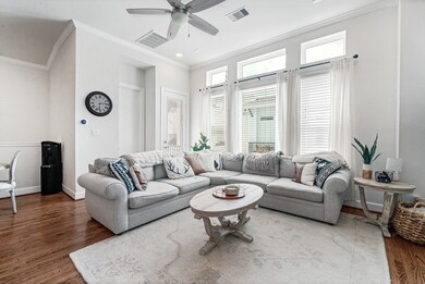 Open concept living area with plenty of natural li