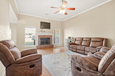 10 Foot ceilings in the living room give a Grand f