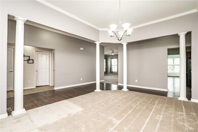 The formal Dining Room is separated from the Foyer