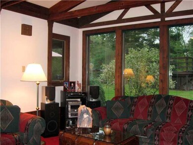 Living Room Windows show beautiful backyard