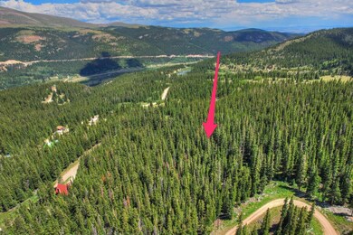 Aerial view featuring a mountain view