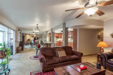 Family Room with Full Wall of Doors