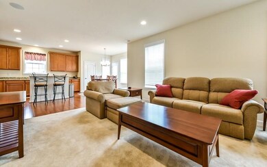 Open and bright living room area with large window
