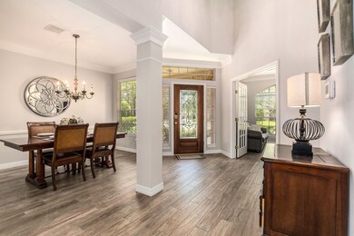This home is light and bright along with being very welcoming to all that enter!  Gorgeous wood-look tile flooring flows throughout most the the first floor including the primary suite, giving this home a seamless look!