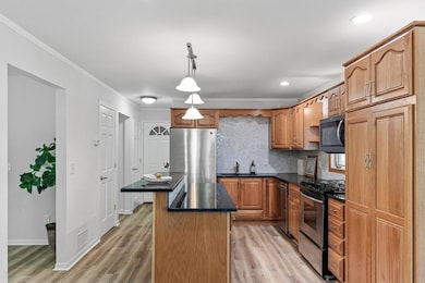 New quartz countertops and beautiful tile backsplash!