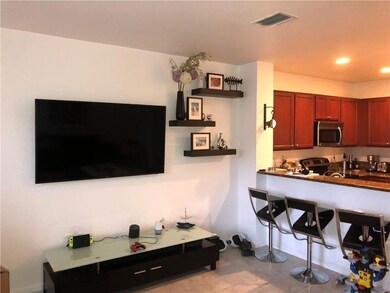 Living area next to the kitchen