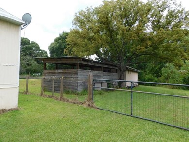 Back view of barn
