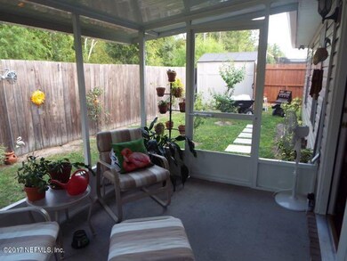 inside screened patio
