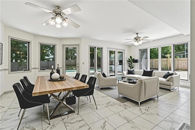 Sunroom / solarium with french doors