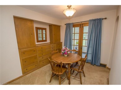 Dining room with built ins