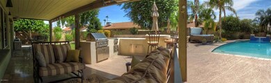 Panorama of incredible backyard