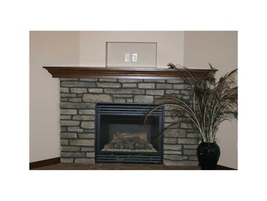 Living Room. Gas fireplace, component recessed are