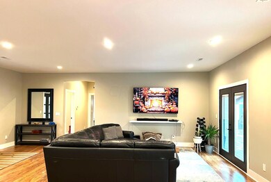 Living area facing deck