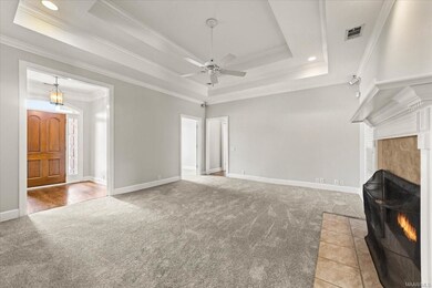 Don't miss the dentil molding on fireplace mantle 