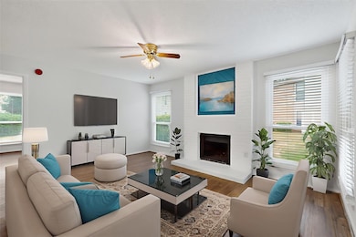 Virtually staged living room