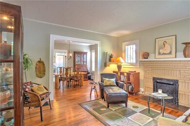 Living room with fireplace